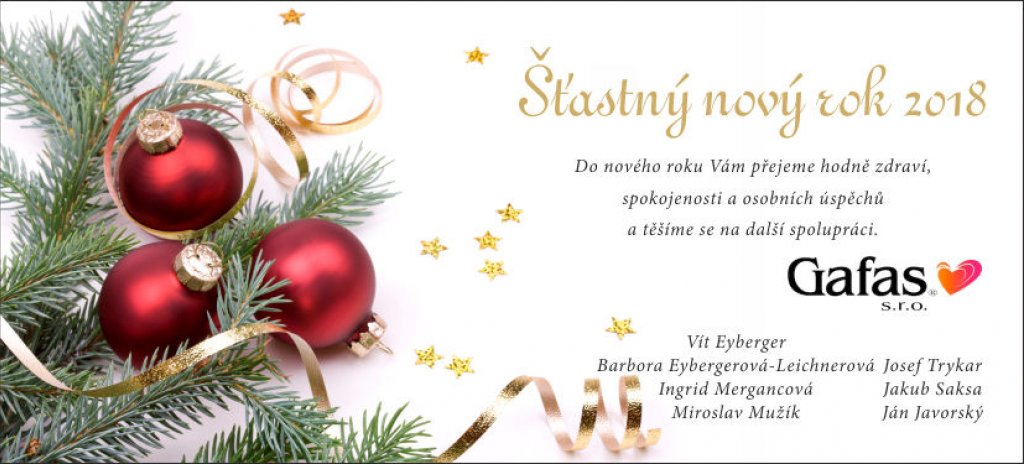 We wish you a wonderful and successful New Year 2018!