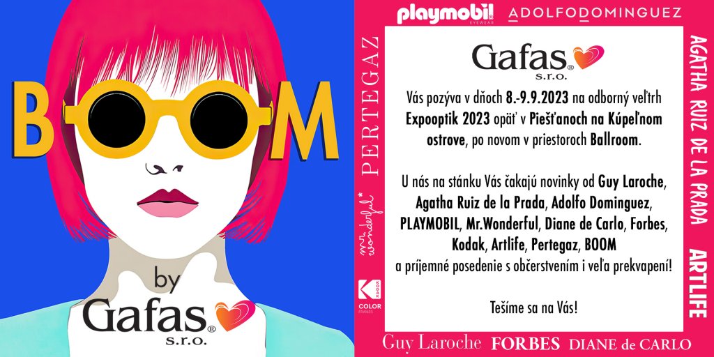 We would like to invite you to the Expooptik 2023 optical trade fair in Piešťany